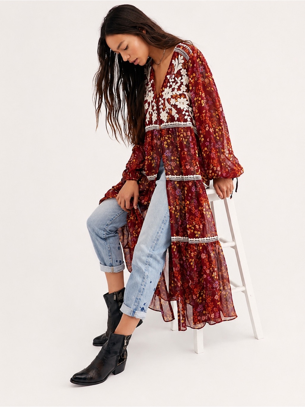 Free people maxi tunic top dress